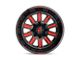 Fuel Wheels Hardline Gloss Black with Red Tinted Clear 6-Lug Wheel; 22x12; -45mm Offset (04-08 F-150)