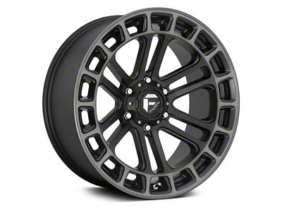 Fuel Wheels Heater Matte Black Double Dark Tint Machined 6-Lug Wheel; 22x10; -13mm Offset (04-08 F-150)