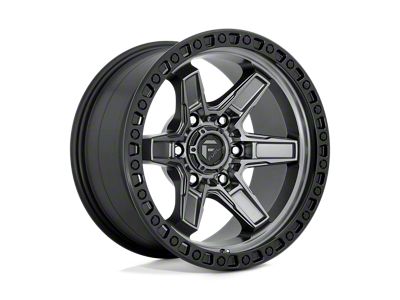 Fuel Wheels Kicker Matte Gunmetal with Black Bead Ring 6-Lug Wheel; 20x10; -18mm Offset (04-08 F-150)