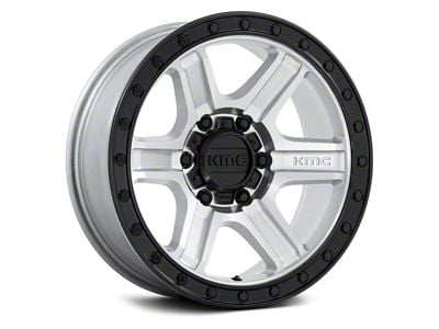 Fuel Wheels Outrun Machined with Gloss Black Lip 6-Lug Wheel; 17x8.5; 18mm Offset (04-08 F-150)