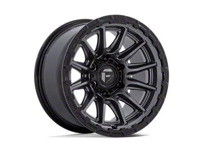 Fuel Wheels Piston Matte Gunmetal with Gloss Black Lip 6-Lug Wheel; 22x10; -18mm Offset (04-08 F-150)