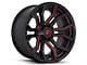 Fuel Wheels Rage Gloss Black Red Tinted Clear 6-Lug Wheel; 24x12; -44mm Offset (04-08 F-150)