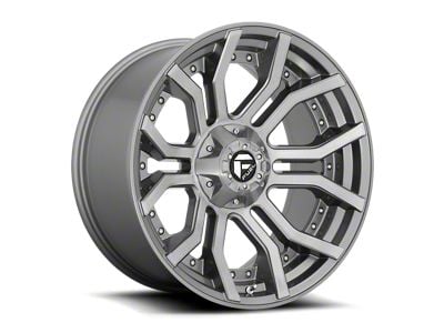 Fuel Wheels Rage Platinum Brushed Gunmetal Tinted Clear 6-Lug Wheel; 24x12; -44mm Offset (04-08 F-150)