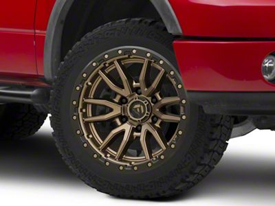 Fuel Wheels Rebel Matte Bronze with Black Bead Ring 6-Lug Wheel; 22x9; 20mm Offset (04-08 F-150)