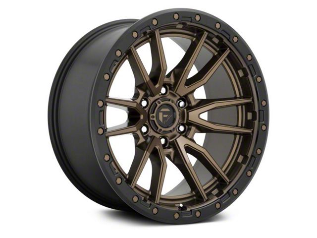 Fuel Wheels Rebel Matte Bronze with Black Bead Ring 6-Lug Wheel; 20x10; -18mm Offset (04-08 F-150)