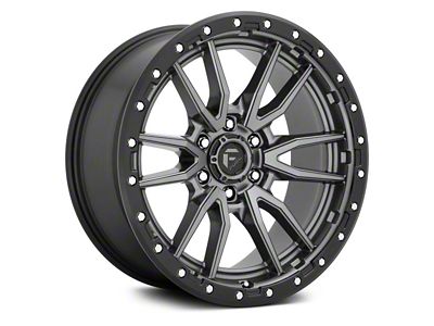 Fuel Wheels Rebel Matte Gunmetal with Black Bead Ring 6-Lug Wheel; 18x9; 20mm Offset (04-08 F-150)