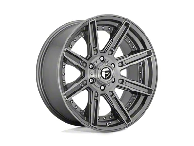 Fuel Wheels Rogue Platinum Brushed Gunmetal with Tinted Clear 6-Lug Wheel; 20x10; -18mm Offset (04-08 F-150)