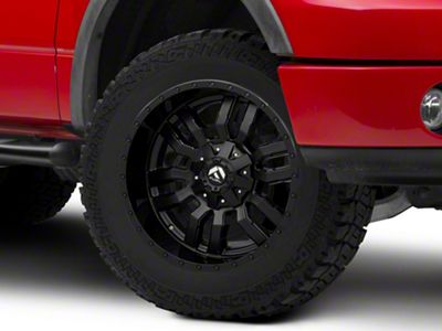 Fuel Wheels Sledge Matte Black with Gloss Black Lip 6-Lug Wheel; 20x12; -45mm Offset (04-08 F-150)