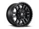 Fuel Wheels Sledge Matte Black with Gloss Black Lip 6-Lug Wheel; 22x10; 10mm Offset (04-08 F-150)
