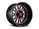 Fuel Wheels Stroke Gloss Black Red Tinted Clear 6-Lug Wheel; 24x14; -75mm Offset (04-08 F-150)