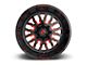 Fuel Wheels Stroke Gloss Black Red Tinted Clear 6-Lug Wheel; 24x14; -75mm Offset (04-08 F-150)