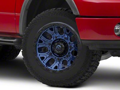 Fuel Wheels Traction Dark Blue with Black Ring 6-Lug Wheel; 20x9; 1mm Offset (04-08 F-150)