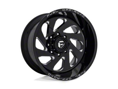 Fuel Wheels Vortex Gloss Black Milled 6-Lug Wheel; 22x12; -44mm Offset (04-08 F-150)