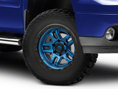 Fuel Wheels Ammo Gloss Blue with Black Bead Ring 6-Lug Wheel; 17x9; -12mm Offset (07-13 Sierra 1500)