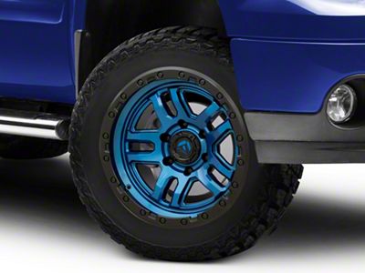 Fuel Wheels Ammo Gloss Blue with Black Bead Ring 6-Lug Wheel; 20x10; -18mm Offset (07-13 Sierra 1500)