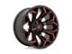 Fuel Wheels Assault Matte Black Red Milled 6-Lug Wheel; 20x9; 1mm Offset (07-13 Sierra 1500)