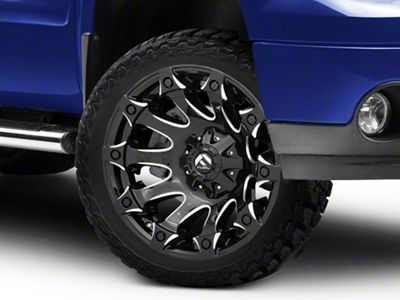 Fuel Wheels Battle Axe Gloss Black Milled 6-Lug Wheel; 22x12; -44mm Offset (07-13 Sierra 1500)