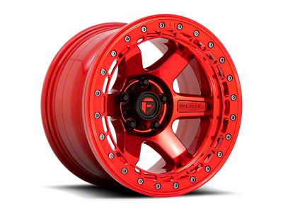 Fuel Wheels Block Beadlock Candy Red 6-Lug Wheel; 17x9; -15mm Offset (07-13 Sierra 1500)