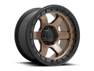 Fuel Wheels Block Matte Bronze with Black Ring 6-Lug Wheel; 17x9; 1mm Offset (07-13 Sierra 1500)