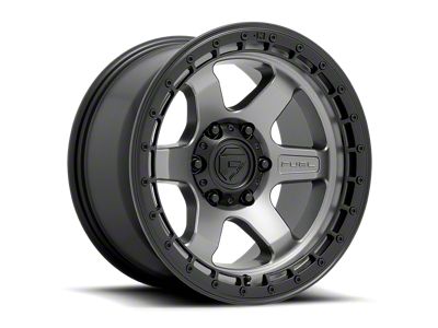 Fuel Wheels Block Matte Gunmetal with Black Ring 6-Lug Wheel; 18x9; -12mm Offset (07-13 Sierra 1500)