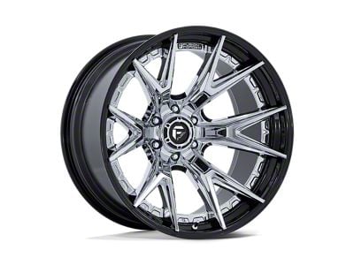 Fuel Wheels Catalyst Chrome with Gloss Black Lip 6-Lug Wheel; 20x9; 20mm Offset (07-13 Sierra 1500)