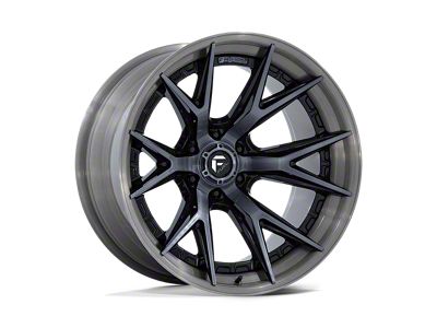 Fuel Wheels Catalyst Gloss Black with Brushed Gray Tint Face and Lip 6-Lug Wheel; 20x9; 20mm Offset (07-13 Sierra 1500)