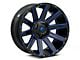 Fuel Wheels Contra Gloss Black with Blue Tinted Clear 6-Lug Wheel; 20x10; -19mm Offset (07-13 Sierra 1500)