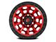 Fuel Wheels Covert Candy Red with Black Bead Ring 6-Lug Wheel; 17x9; 1mm Offset (07-13 Sierra 1500)