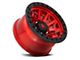 Fuel Wheels Covert Candy Red with Black Bead Ring 6-Lug Wheel; 17x9; 1mm Offset (07-13 Sierra 1500)