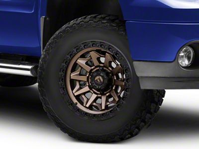 Fuel Wheels Covert Matte Bronze with Black Bead Ring 6-Lug Wheel; 17x9; -12mm Offset (07-13 Sierra 1500)