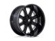 Fuel Wheels Darkstar Gloss Black Milled 6-Lug Wheel; 22x9; 1mm Offset (07-13 Sierra 1500)