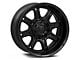 Fuel Wheels Darkstar Matte Black with Gloss Black Lip 6-Lug Wheel; 22x10; -18mm Offset (07-13 Sierra 1500)