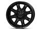 Fuel Wheels Darkstar Matte Black with Gloss Black Lip 6-Lug Wheel; 22x10; -18mm Offset (07-13 Sierra 1500)