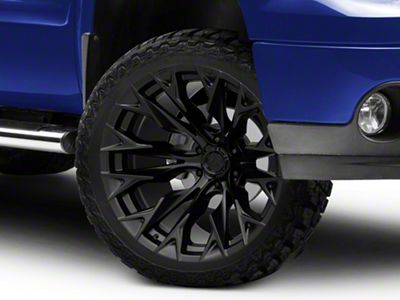 Fuel Wheels Flame Blackout 6-Lug Wheel; 22x12; -44mm Offset (07-13 Sierra 1500)