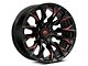 Fuel Wheels Flame Gloss Black Milled with Red Accents 6-Lug Wheel; 20x9; 20mm Offset (07-13 Sierra 1500)