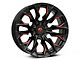 Fuel Wheels Flame Gloss Black Milled with Red Accents 6-Lug Wheel; 20x9; 20mm Offset (07-13 Sierra 1500)