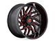 Fuel Wheels Hurricane Gloss Black Milled with Red Tint 6-Lug Wheel; 20x9; 20mm Offset (07-13 Sierra 1500)