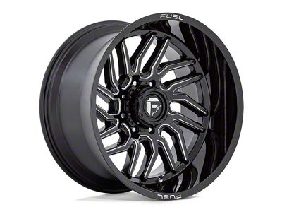 Fuel Wheels Hurricane Gloss Black Milled 6-Lug Wheel; 20x9; 1mm Offset (07-13 Sierra 1500)