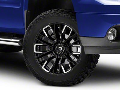 Fuel Wheels Rebar Gloss Black Milled 6-Lug Wheel; 20x10; -18mm Offset (07-13 Sierra 1500)