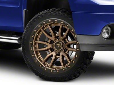 Fuel Wheels Rebel Matte Bronze with Black Bead Ring 6-Lug Wheel; 22x10; -13mm Offset (07-13 Sierra 1500)