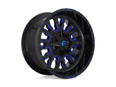 Fuel Wheels Stroke Gloss Black with Blue Tinted Clear 6-Lug Wheel; 17x9; 1mm Offset (07-13 Sierra 1500)