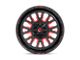 Fuel Wheels Stroke Gloss Black with Red Tinted Clear 6-Lug Wheel; 20x10; -18mm Offset (07-13 Sierra 1500)