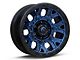 Fuel Wheels Traction Dark Blue with Black Ring 6-Lug Wheel; 17x9; -12mm Offset (07-13 Sierra 1500)