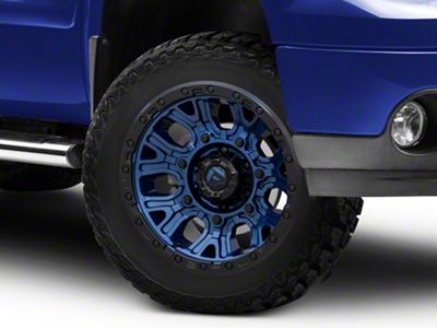 Fuel Wheels Traction Dark Blue with Black Ring 6-Lug Wheel; 20x10; -18mm Offset (07-13 Sierra 1500)