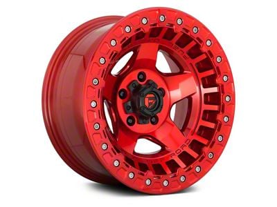 Fuel Wheels Warp Beadlock Candy Red 6-Lug Wheel; 17x9; -15mm Offset (07-13 Sierra 1500)