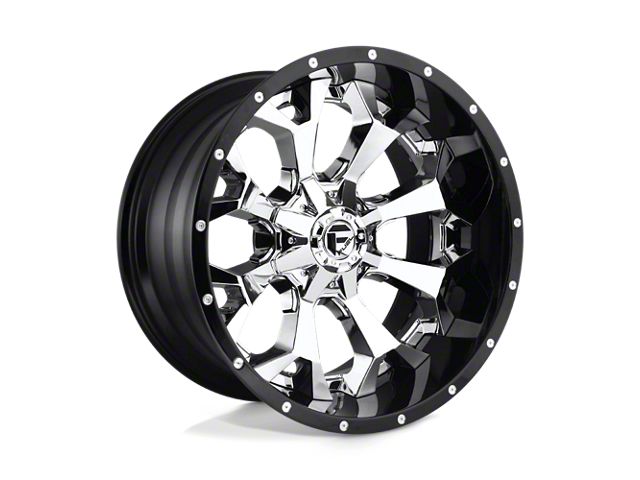 Fuel Wheels Assault Chrome with Gloss Black Lip 8-Lug Wheel; 22x10; -13mm Offset (11-14 Sierra 2500 HD)