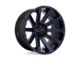 Fuel Wheels Contra Gloss Black with Blue Tinted Clear 8-Lug Wheel; 24x14; -75mm Offset (11-14 Sierra 2500 HD)