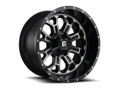 Fuel Wheels Crush Gloss Black Machined Double Dark Tint 8-Lug Wheel; 18x9; 1mm Offset (11-14 Sierra 2500 HD)