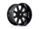 Fuel Wheels Darkstar Gloss Black Milled 8-Lug Wheel; 22x9; 1mm Offset (11-14 Sierra 2500 HD)