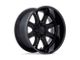 Fuel Wheels Darkstar Matte Black with Gloss Black Lip 8-Lug Wheel; 20x9; 1mm Offset (11-14 Sierra 2500 HD)